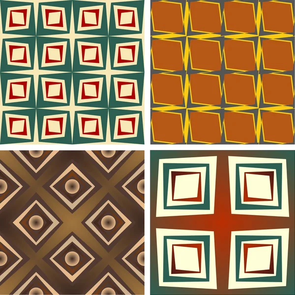 Set di pattern geometrici senza cuciture — Vettoriale Stock