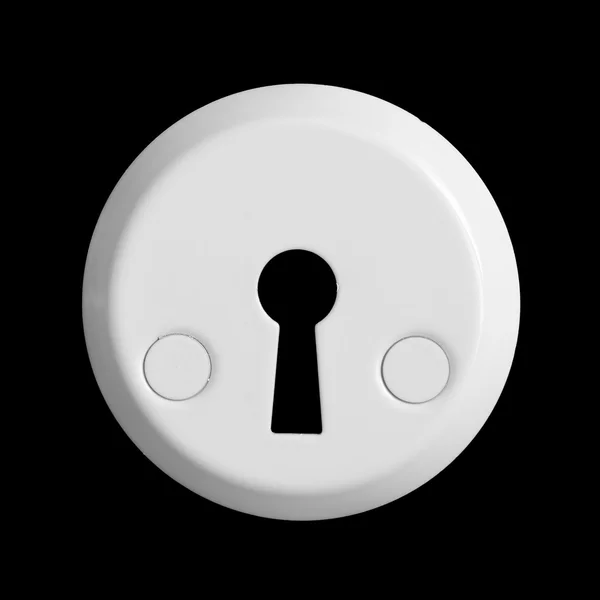 Białe dziurkę od klucza. — Zdjęcie stockowe