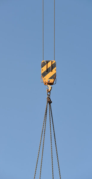 Tower crane hook.