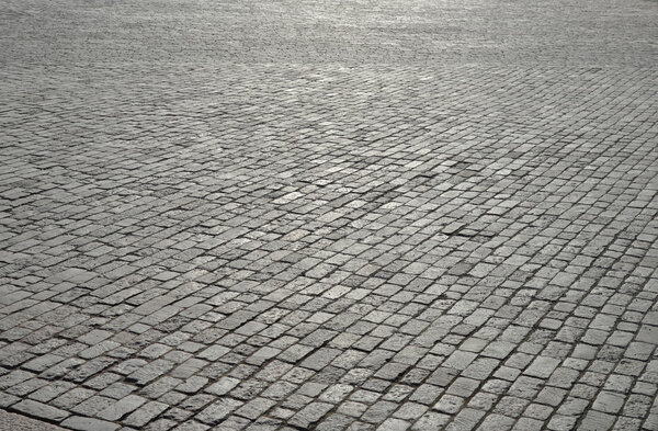 Old cobblestone pavement.