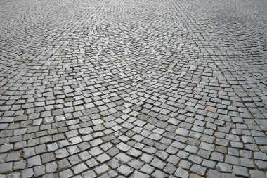eski parke taşı döşemesi.