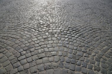 eski parke taşı döşemesi.