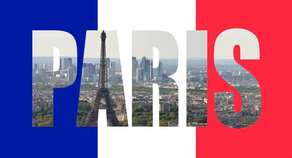 Collage Buchstaben Paris Isoliert Auf Weißem Hintergrund — Stockfoto