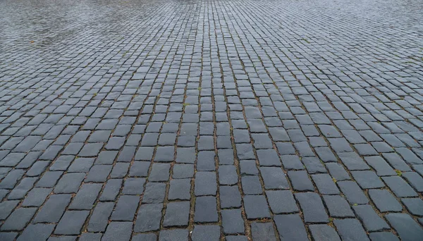 Abstract Background Old Cobblestone Pavement Close — Stock Photo, Image