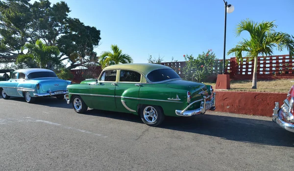Matanzas Cuba March 2018 Green American Retro Car — Stock Photo, Image
