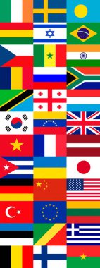 Dünyanın arka plan bayrakları. Dünya bayrağı koleksiyonu