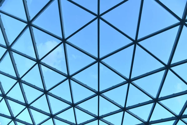 Modern Glass Roof Blue Sky — Stock Photo, Image