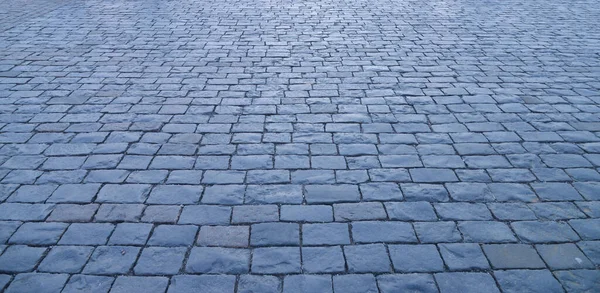 Abstract Background Old Cobblestone Pavement Close Wide Format — Stock Photo, Image