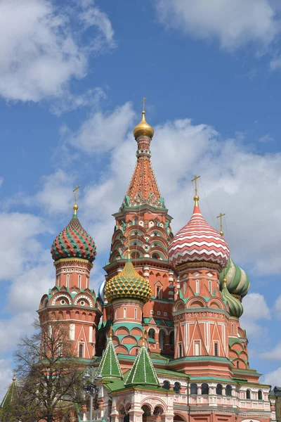 Moscovo Rússia Vista Catedral São Basílio Moscou — Fotografia de Stock