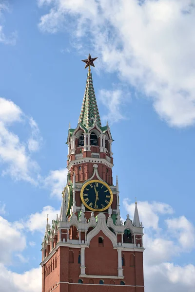 Rússia Moscovo Torre Spasskaya Kremlin Moscou Close — Fotografia de Stock