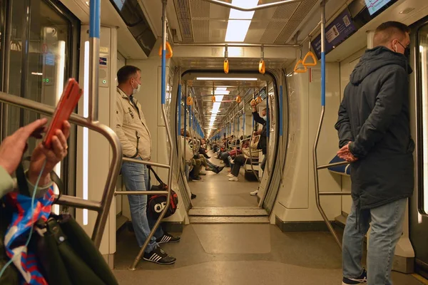 2021年5月5日 莫斯科地铁的火车车厢 — 图库照片
