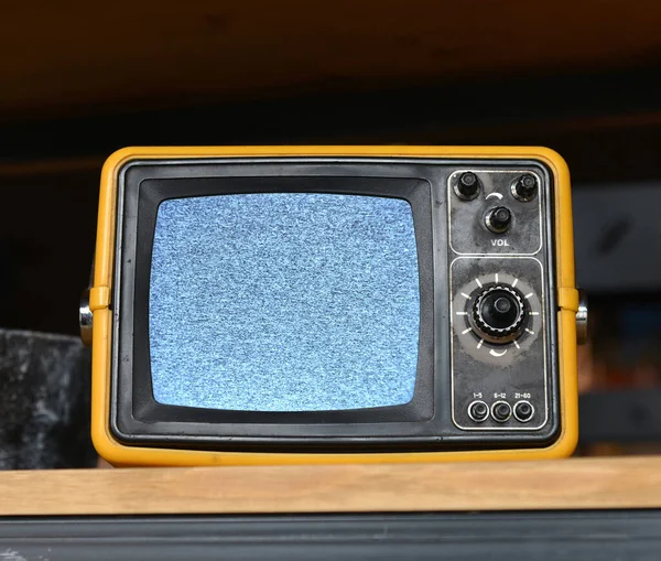 Antiguo Televisor Cerca Concepto Hay Señal — Foto de Stock