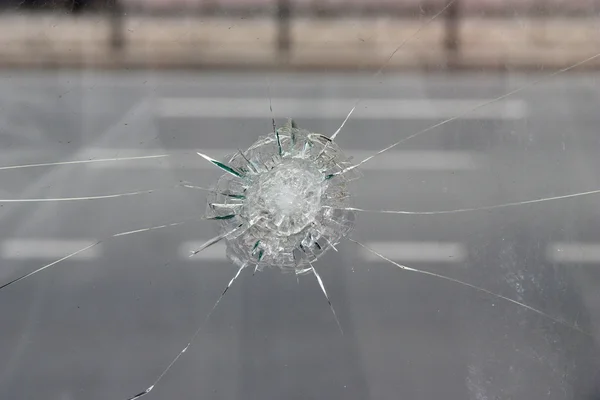 Crack in glass. — Stock Photo, Image