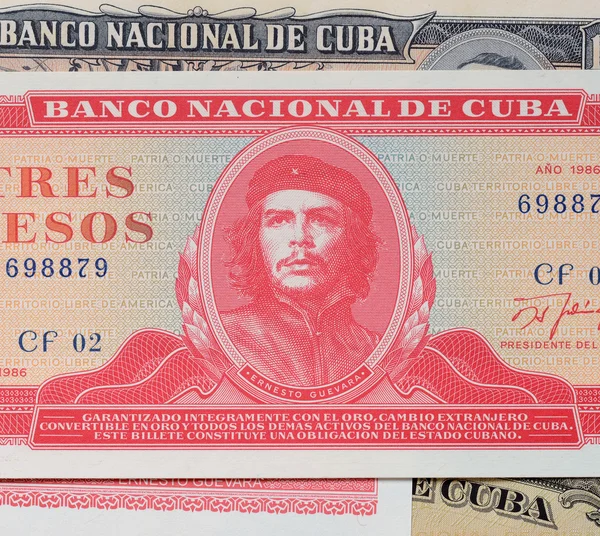 Ernesto "Che" Guevara on a banknote of Cuba of 1986. — Stock Photo, Image