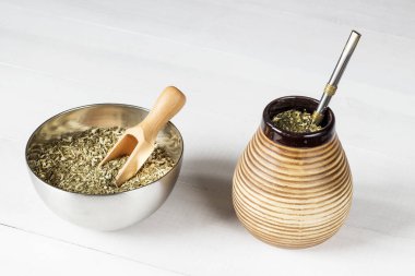 Yerba mate içkisi. Doğal uyarıcı.