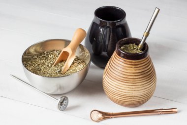 Yerba mate içkisi. Doğal uyarıcı.