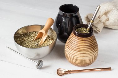Yerba mate içkisi. Doğal uyarıcı.