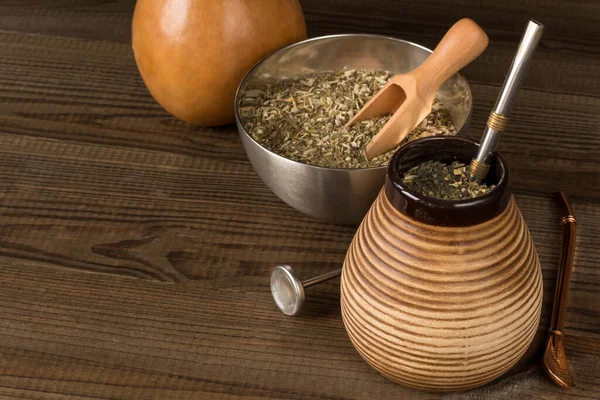 Yerba Pajtás Ital Természetes Stimuláns — Stock Fotó