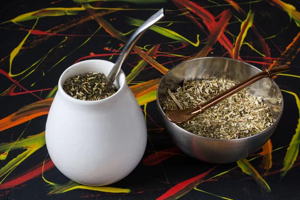 Yerba Mate Dricka Naturligt Stimulerande Medel — Stockfoto