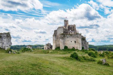 Mirow Ortaçağ şatosu kalıntıları, Silezya, Polonya.