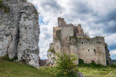 Mirow Ortaçağ şatosu kalıntıları, Silezya, Polonya.