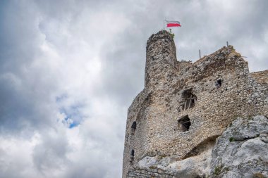 Mirow Ortaçağ şatosu kalıntıları, Silezya, Polonya.