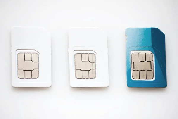 Phone Sim Cards Telecomunication Concept — Stock Photo, Image