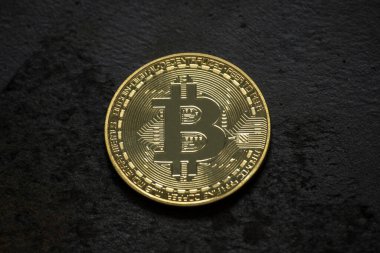 Bitcoin logo madeni para, iş kripto para kavramı