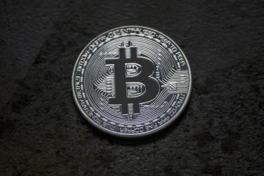 Bitcoin logo madeni para, iş kripto para kavramı