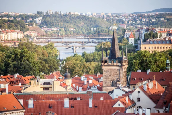 Praha City Panorama Pääkaupunki Tsekin Tasavalta — kuvapankkivalokuva