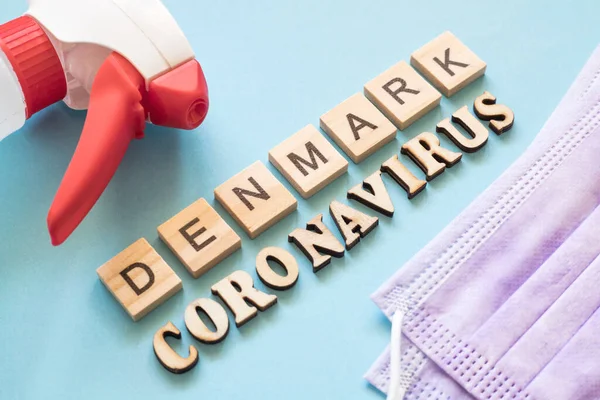 Coronavirus Warning Denmark — Stok fotoğraf