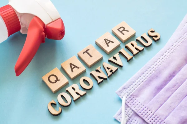 Coronavirus Warning Qatar — Stok fotoğraf