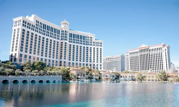 Bellagio and Caesars Palace, Hotels and Casinos, Las Vegas, NV — Stock Photo, Image