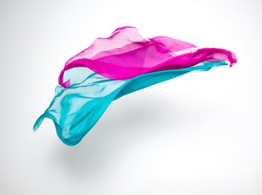 çok renkli kumaş hareket kümesi