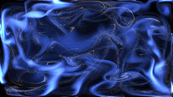 Fondo fluido brillante abstracto azul - ilustración digital — Foto de Stock