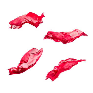 kırmızı kumaş hareket kümesi