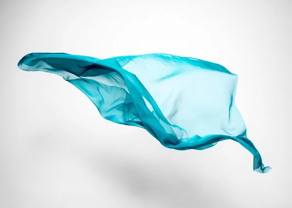 Abstract teal fabric in motion — Stock Photo, Image