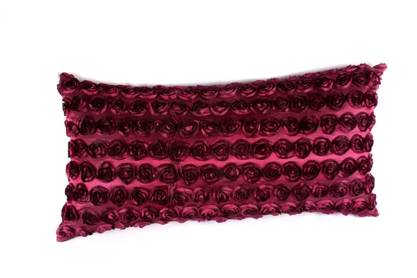 Красная розовая подушка — стоковое фото