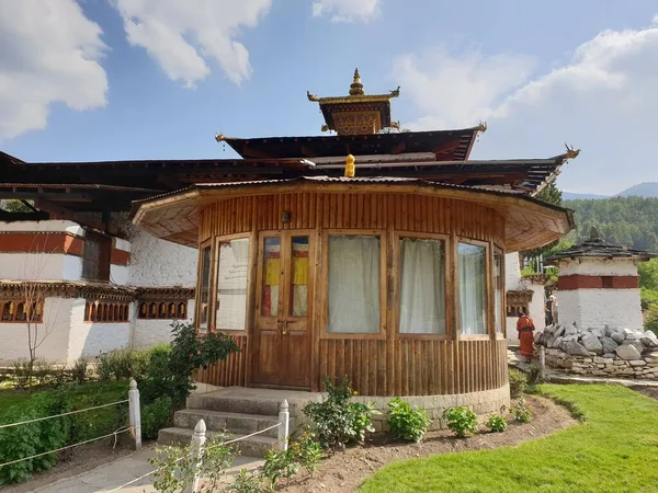 Buddhistischer Dzong Mit Traditioneller Architektur Bhutan — Stockfoto