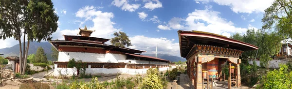 Ein Panoramablick Auf Einen Schönen Buddhistischen Tempel Oder Dzong Bhutan — Stockfoto