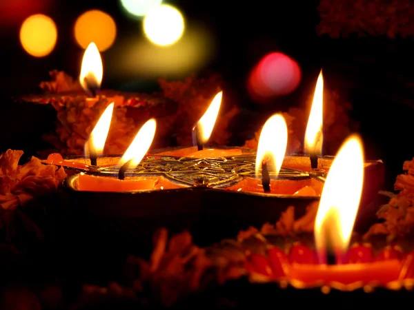 Diwali Ritual Lamps — Stock Photo, Image