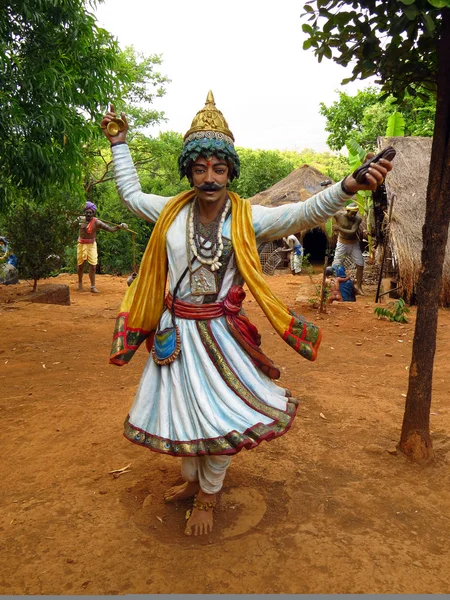 Estátua de um antigo peregrino hindu indiano — Fotografia de Stock