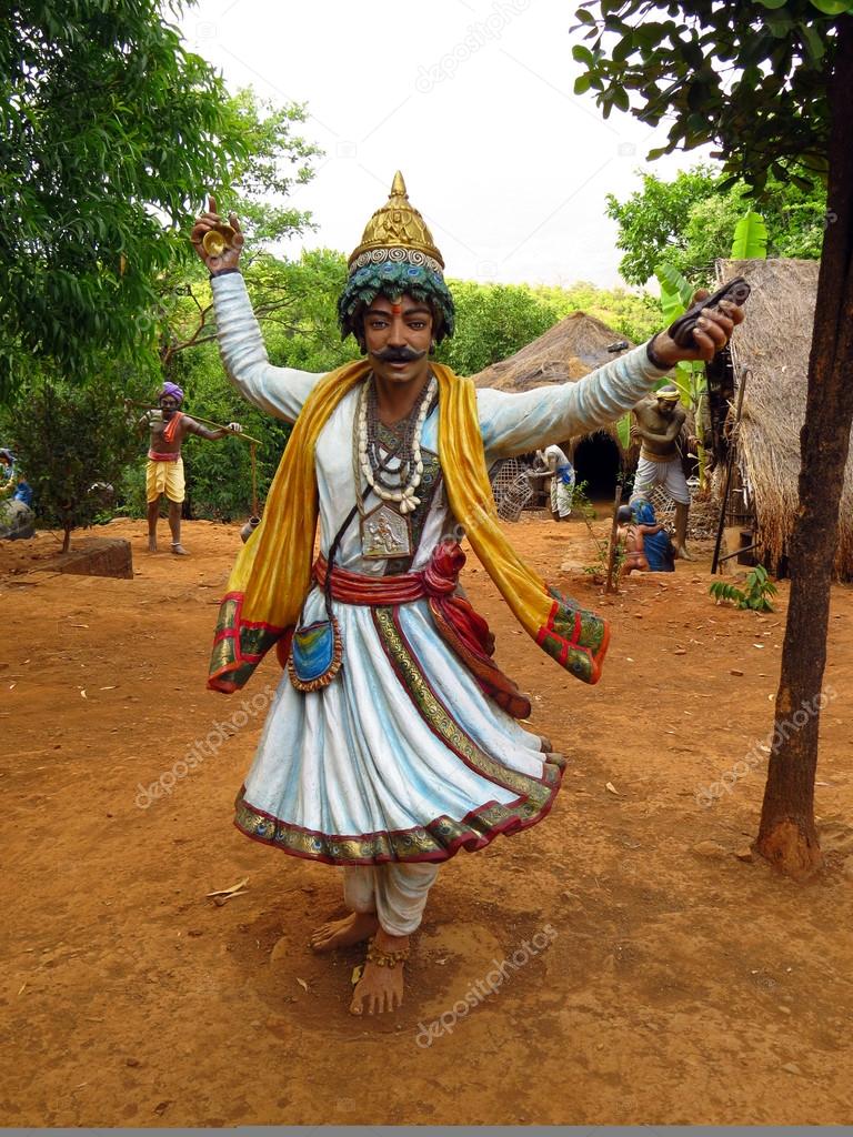 statue of an ancient Indian Hindu Pilgrim
