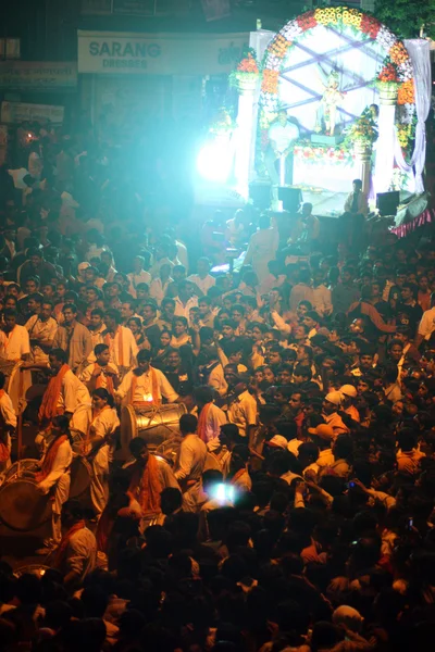 Ganesh-Festival-Massen — Stockfoto