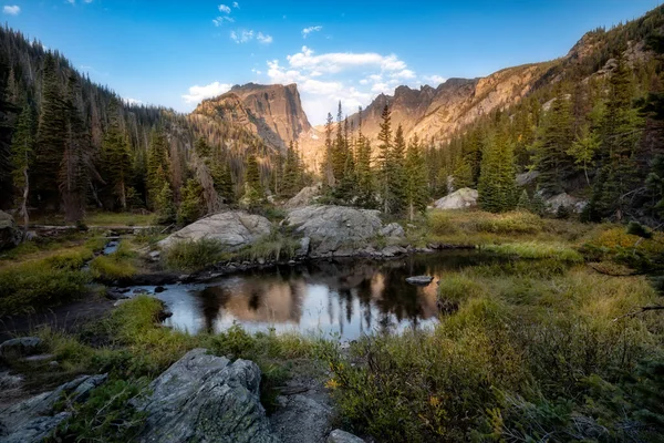 Sentier Menant Lac Dream Dans Parc National Des Rocheuses Offre Photos De Stock Libres De Droits