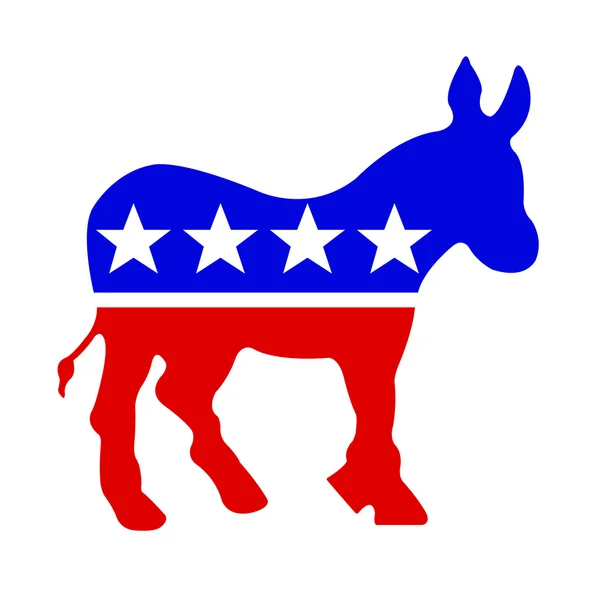 Red White and Blue Democrat Donkey — Stock Photo, Image