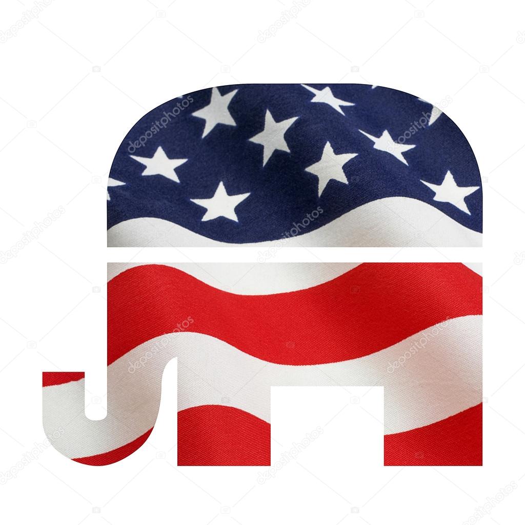 Rebublican Elephant with Flag