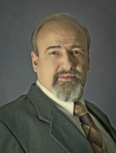 Mature Man In Suit Jacket And Tie — Stock Photo, Image