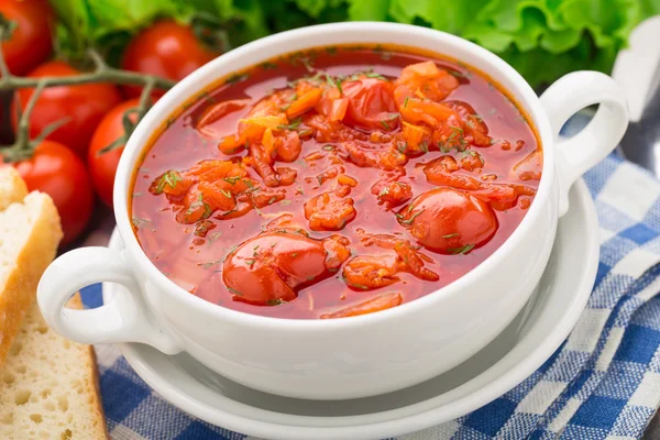 Gemüsesuppe in einer Schüssel — Stockfoto