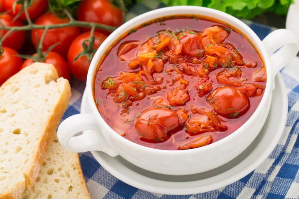 Овощной суп в миске — стоковое фото